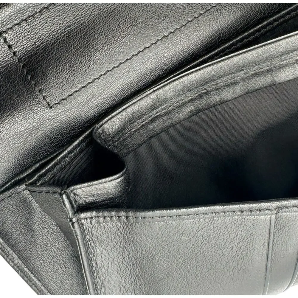 Tumi Delta SLG Ultimate Travel Organizer Wallet Black Napa Leather Card Holder